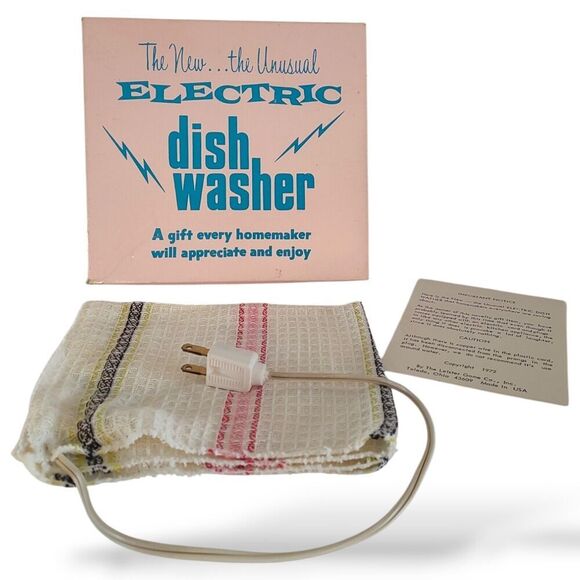 Vintage gag / White Elephant Gift " Electric Dishwasher" Prank 70's - Picture 1 of 8